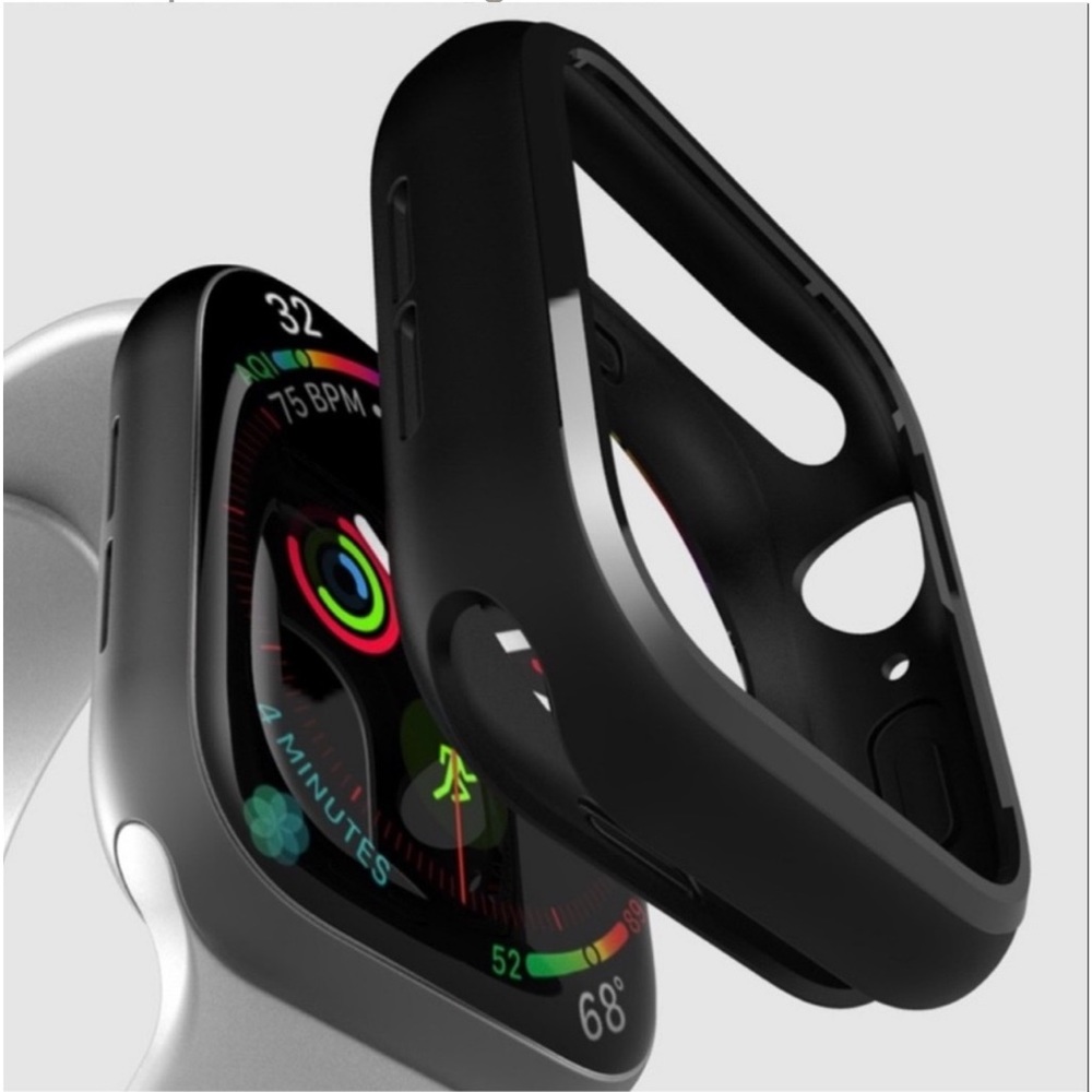 New Unisex Black Glossy Apple Watch Bumper Case for 40mm - Picture 3 of 9